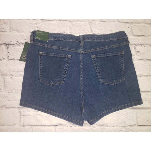 NEW Wild Fable Dark Wash Highest Rise Shorts Size 18/34 Waist - Picture 4 of 5